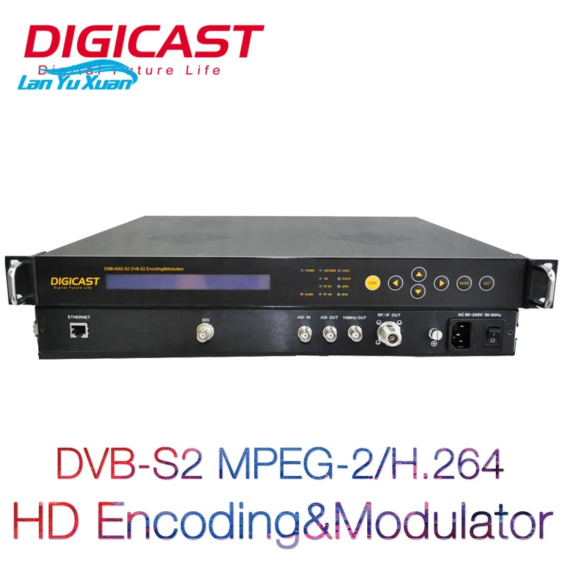 Digital TV Broadcasting Equipment HD SDI to DVB-S2 Satellite Modulator BISS Scrambling 1080P Full HD Supporting MPEG2/H264/MPEG4