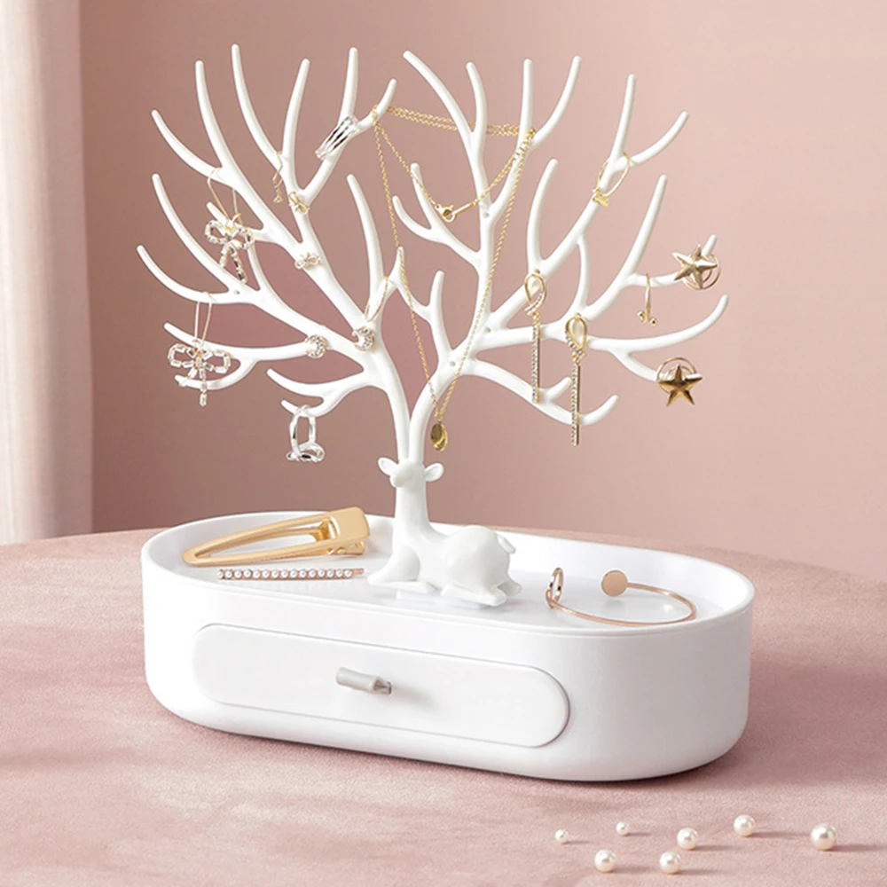 4 Styles Deer Jewelry Display Stand Plastic Jewelery Display Stand Holder Earring Necklace Organizer for Jewelery Display