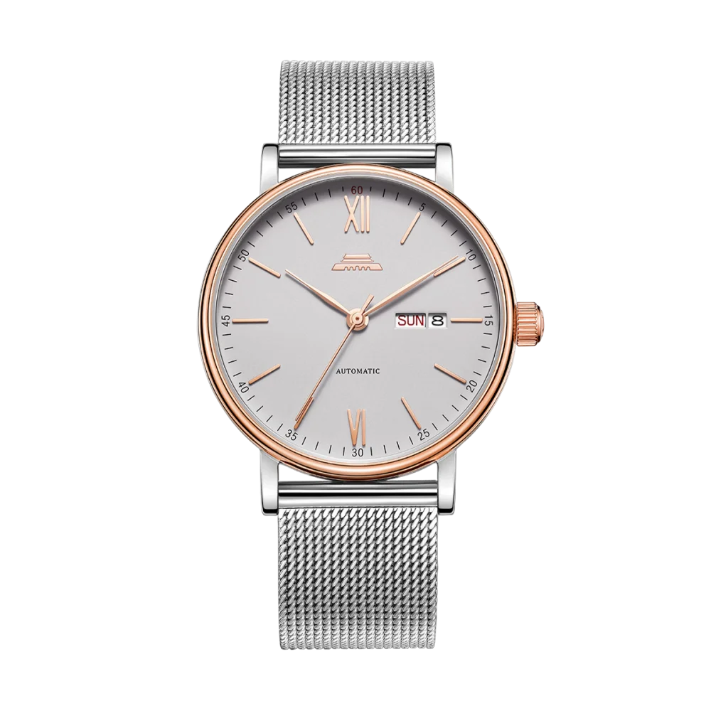 Beijing Watch Classic Series Date and Day 40mm Man Stainless Steel Watch Mechanical Automatic Skeleton Watch Business Minimalist