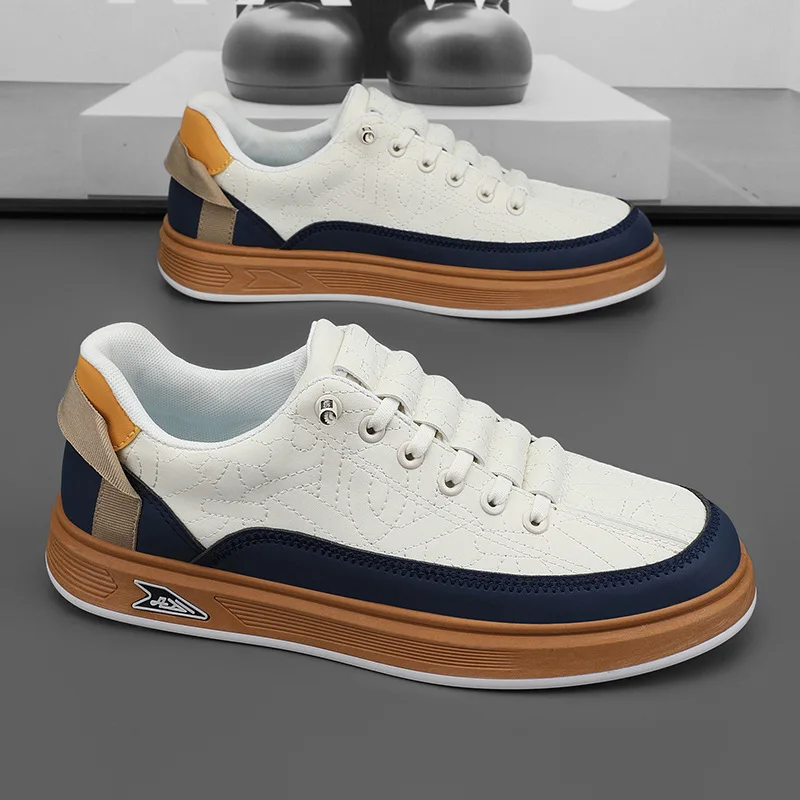 ฤดูใบไม้ร่วงเทรนด์ใหม่รองเท้าลําลองระบายอากาศต่ําผู้ชายเบาทุกอย่างด้วยรองเท้ากีฬาแบบสวมฤดูใบไม้ร่วงสไตล์ใหม่