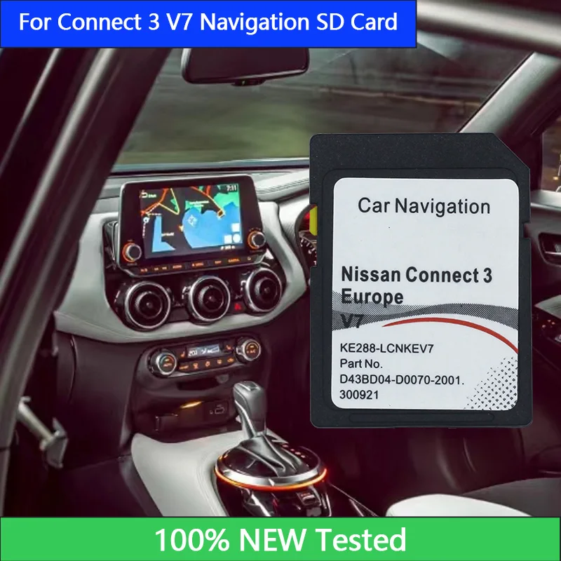 أحدث إصدار لنيسان أوروبا سيارة كونيكت 3 V7 بطاقة SD 16 جيجابايت Sat Nav بطاقة SD ربط 3 نظام تحديد المواقع والملاحة #1