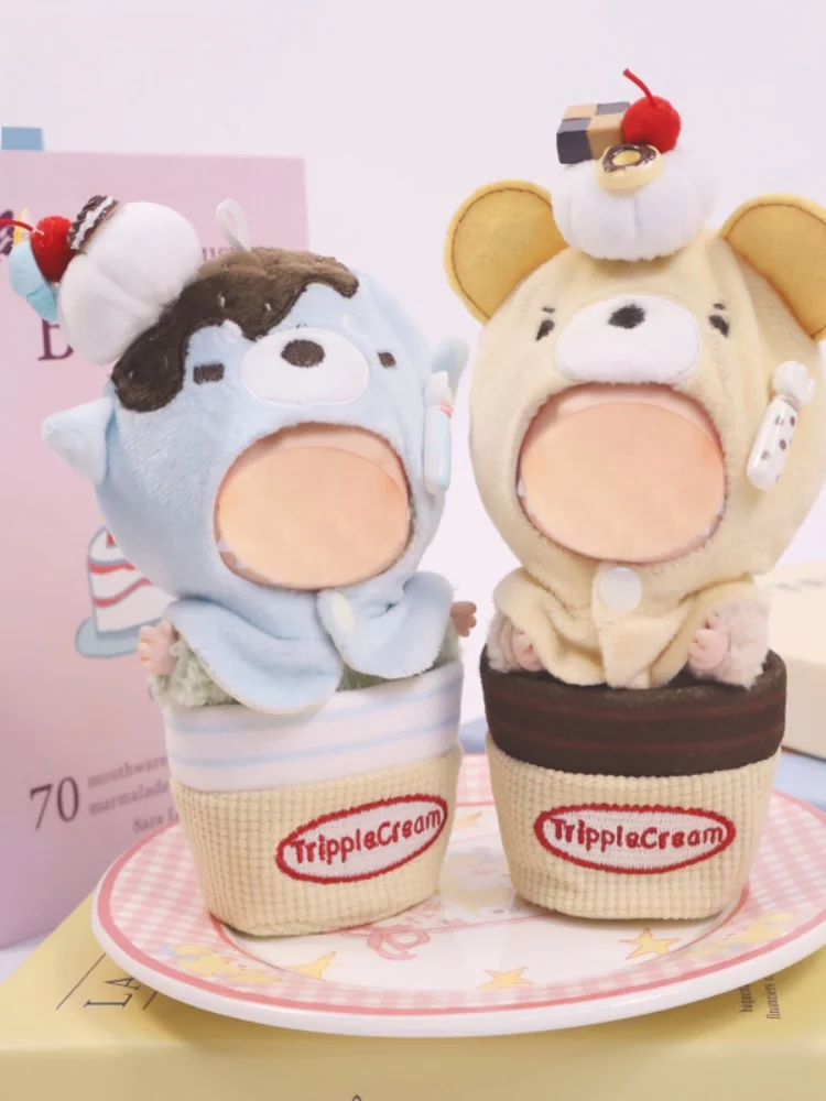 First and second generation vinyl blind boxes, 17cm doll clothes, animal summer ice cream-shaped clothes, cute sets