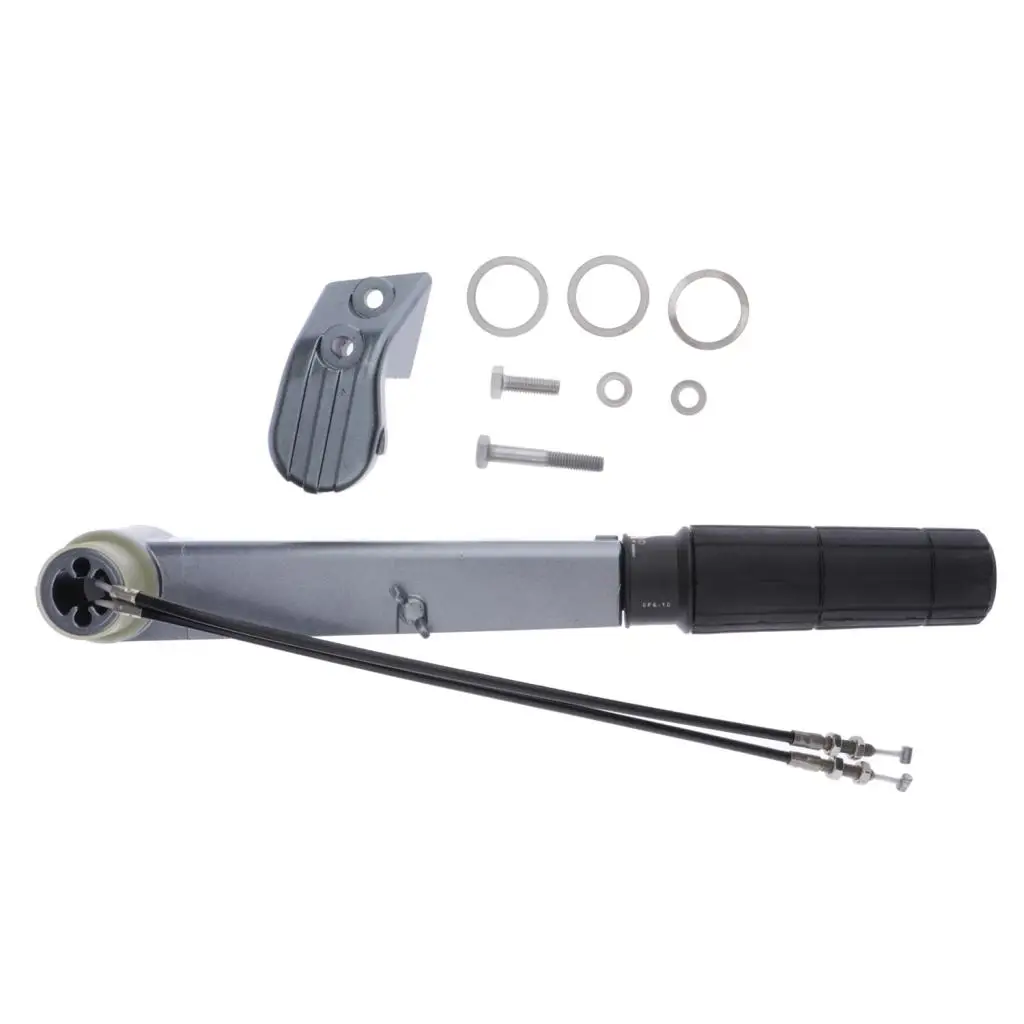 

Throttle Cable Grip Handlebar Durable Iron Switch Set Outboard Engine Handle for Yamaha 9.9 15HP