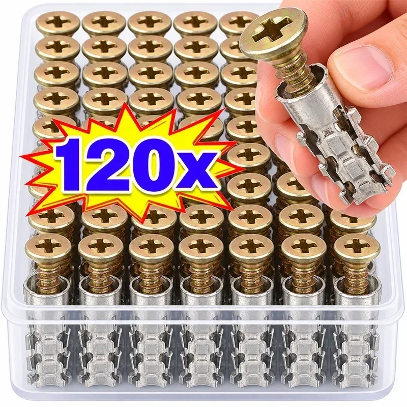 Short Expansion Screw Set Serrated Wall Anchor Expansion Tube Thread Self Tapping Screws Hinges Fastener for Concrete Drywall