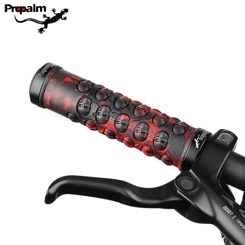 Skull Handlebar Grip Bicycle Grips Soft Anti-Skid Bike Handlebars Grips Lock-on MTB Road Cycling Handle Bar Grips For Cycling