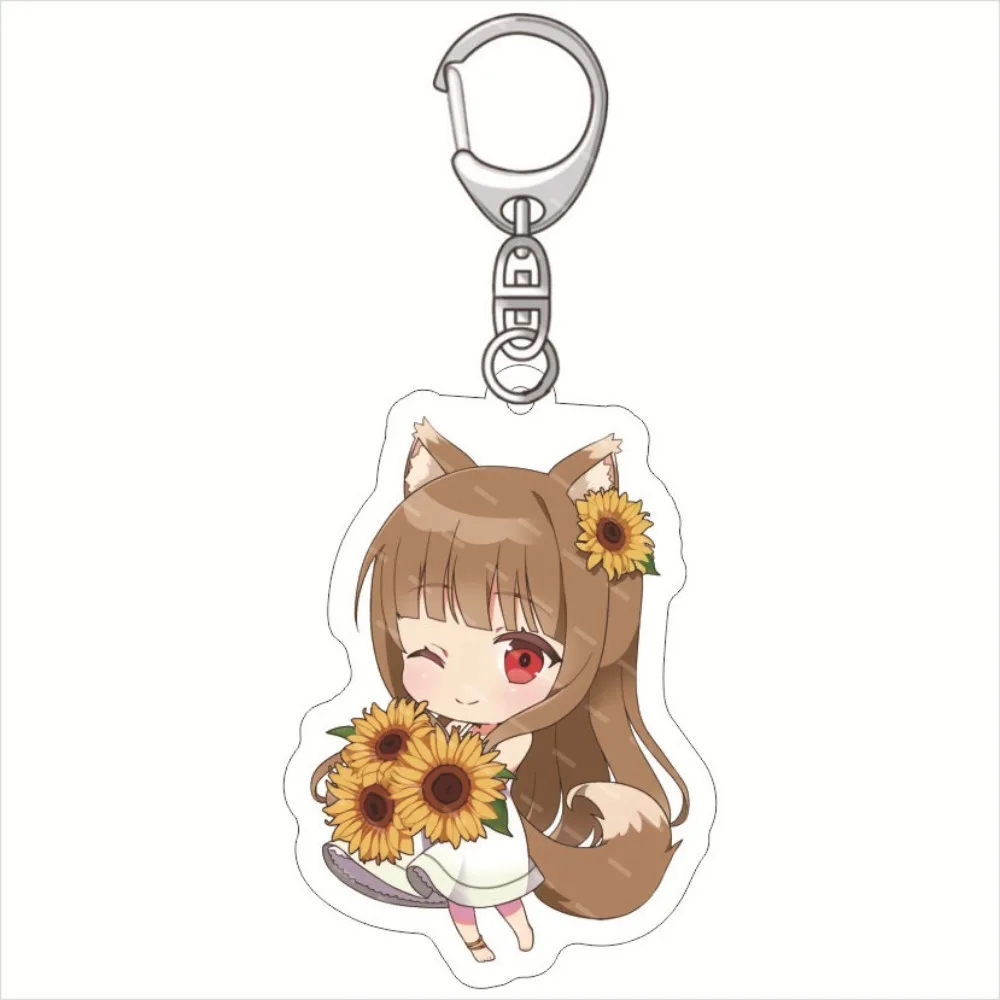 Fragrant Wolf Acrylic Stand Figure Doll Anime Keychain Keyring Pendant for Gift Cute Holo Role Car Home Decoration Otaku Gifts