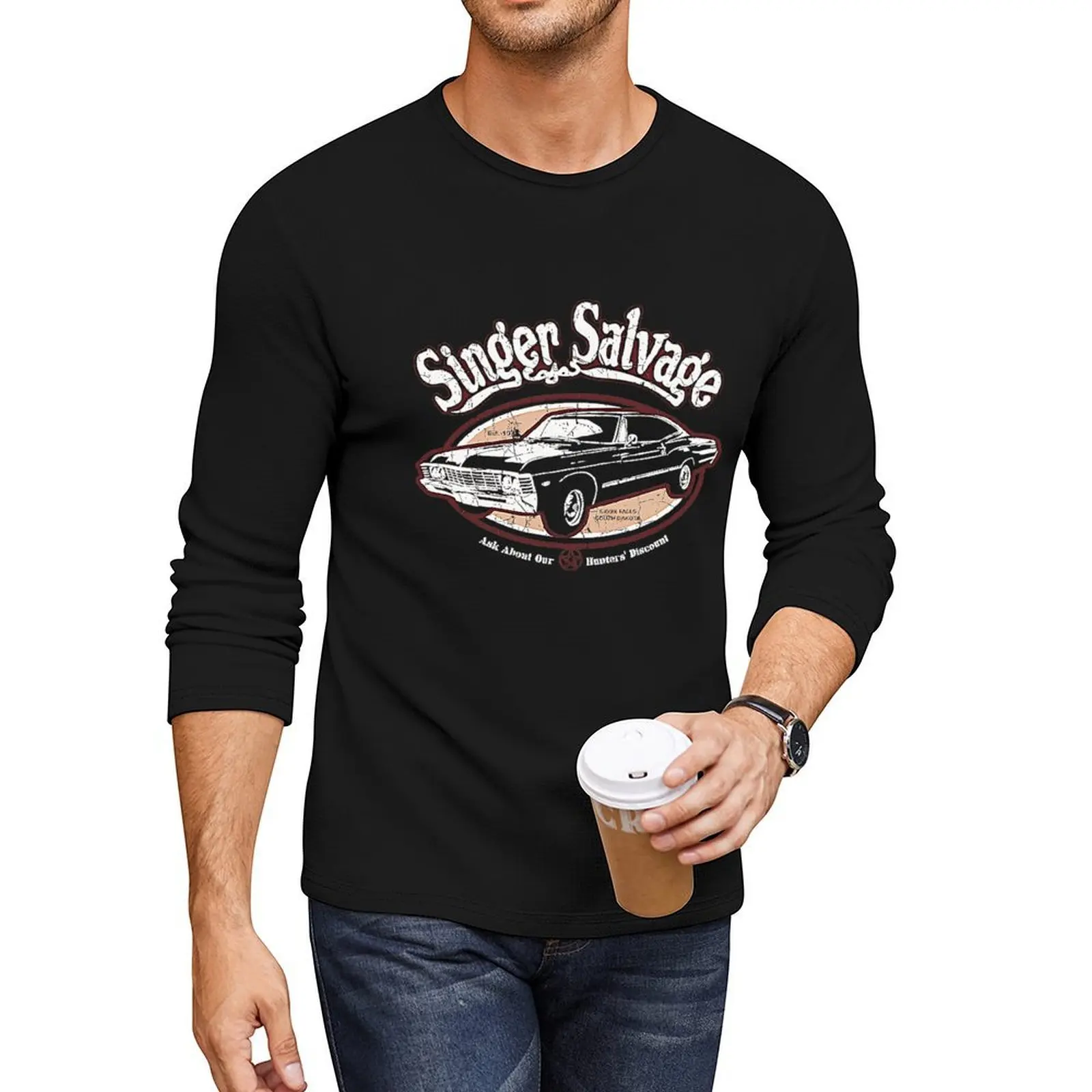 

Supernatural Impala Singer Salvage SPN T-Shirt Long T-Shirt quick drying t-shirt heavyweight t shirts tees Men's t shirts