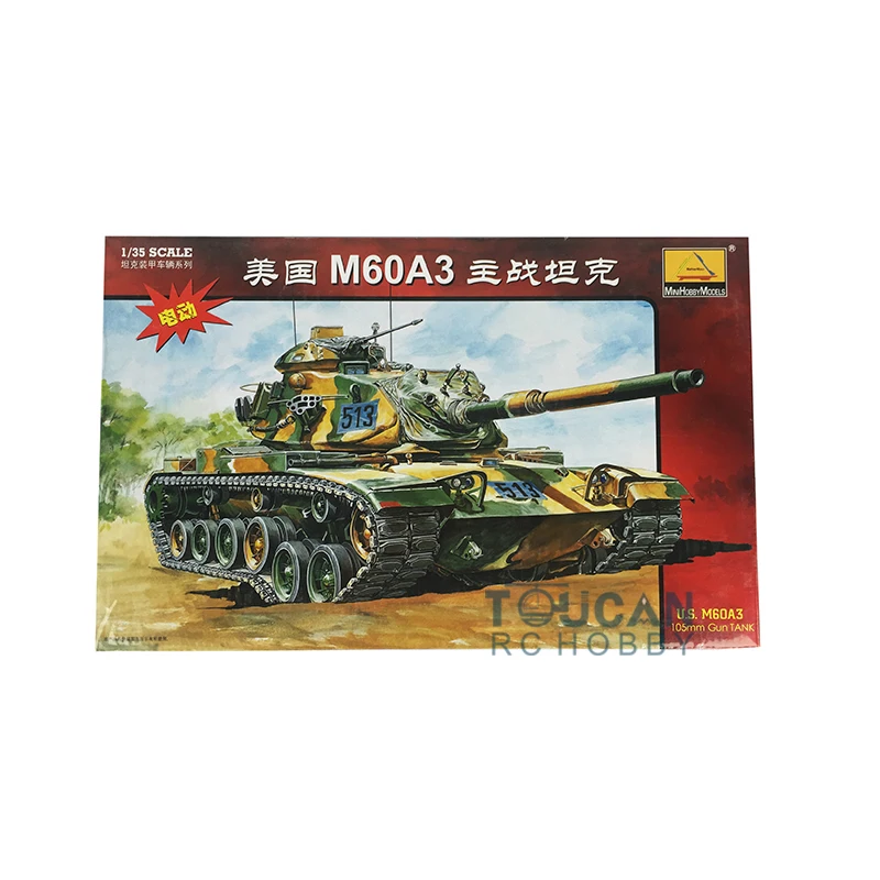 MiniHobby 1/35 US M60A3 American Tank Static Plastic Display Model Building Kit DIY Die Cast Parts 80108 Toy TH05322