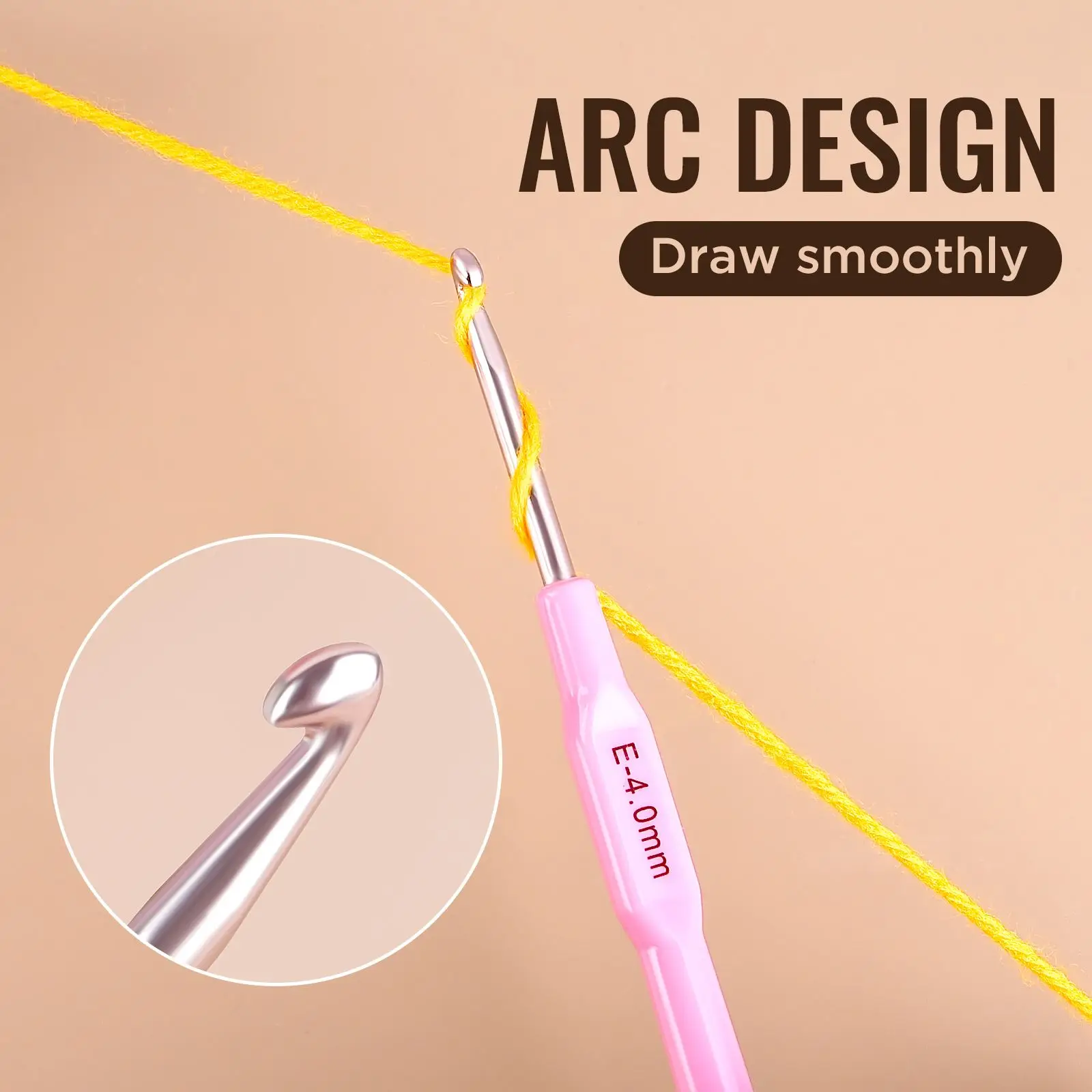 1 قطعة/1 مجموعة الألومنيوم إبر الحياكة 2-5 مللي متر المعادن الكروشيه مجموعة المنزل Craft بها بنفسك الحرفية الغزل غرزة سترة النسيج الخياطة إبرة أدوات