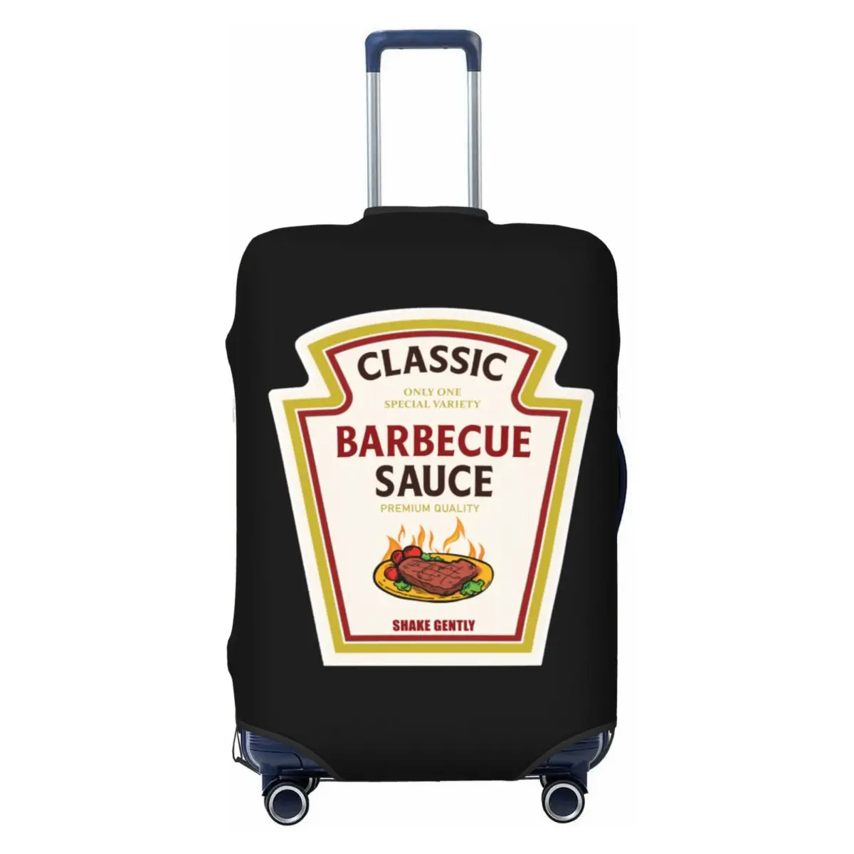 

Custom BBQ Barbecue Halloween Costume Matching Ketchup Mustard Mayo Luggage Cover Suitcase Protector Covers Suit For 18-32 inch