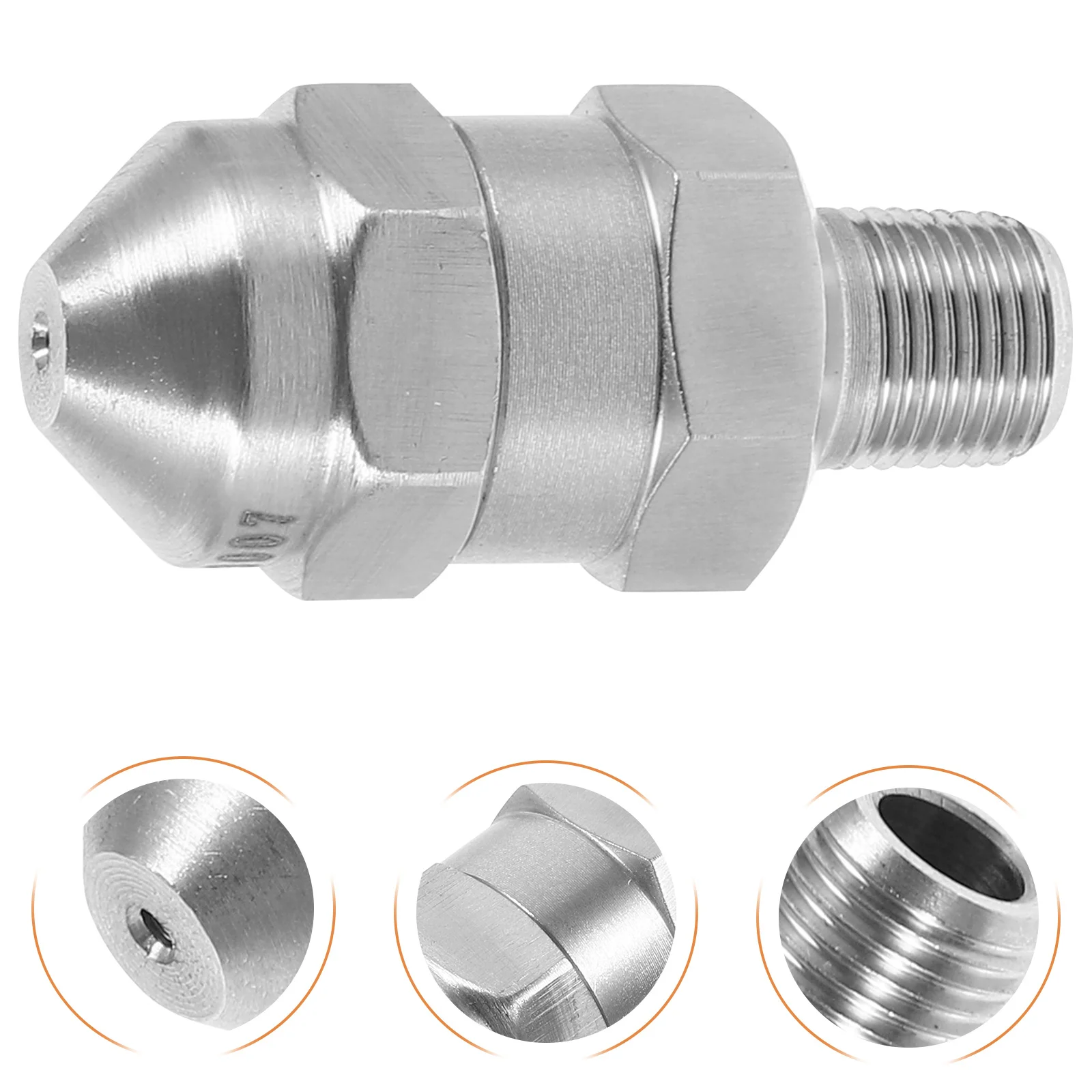 1/8 الفولاذ المقاوم للصدأ الموضوع فوهة لارتفاع ضغط غسيل السيارات رذاذ تلميح استبدال التغشية فوهة خرطوم حديقة التنظيف #6