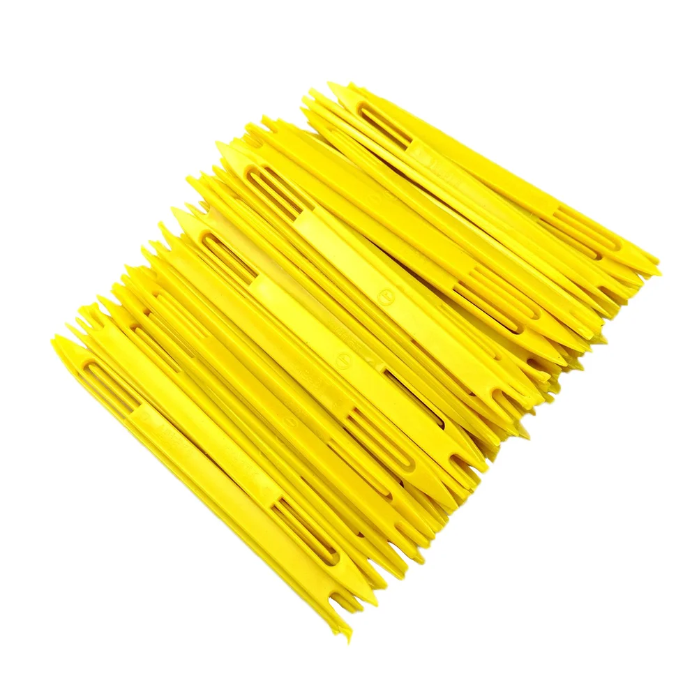 40 Pcs Fishing Net Fishnet Repair Tool Plastic Shuttle Cast Kit Sewing Needle Needling Yellow Shuttles Netting