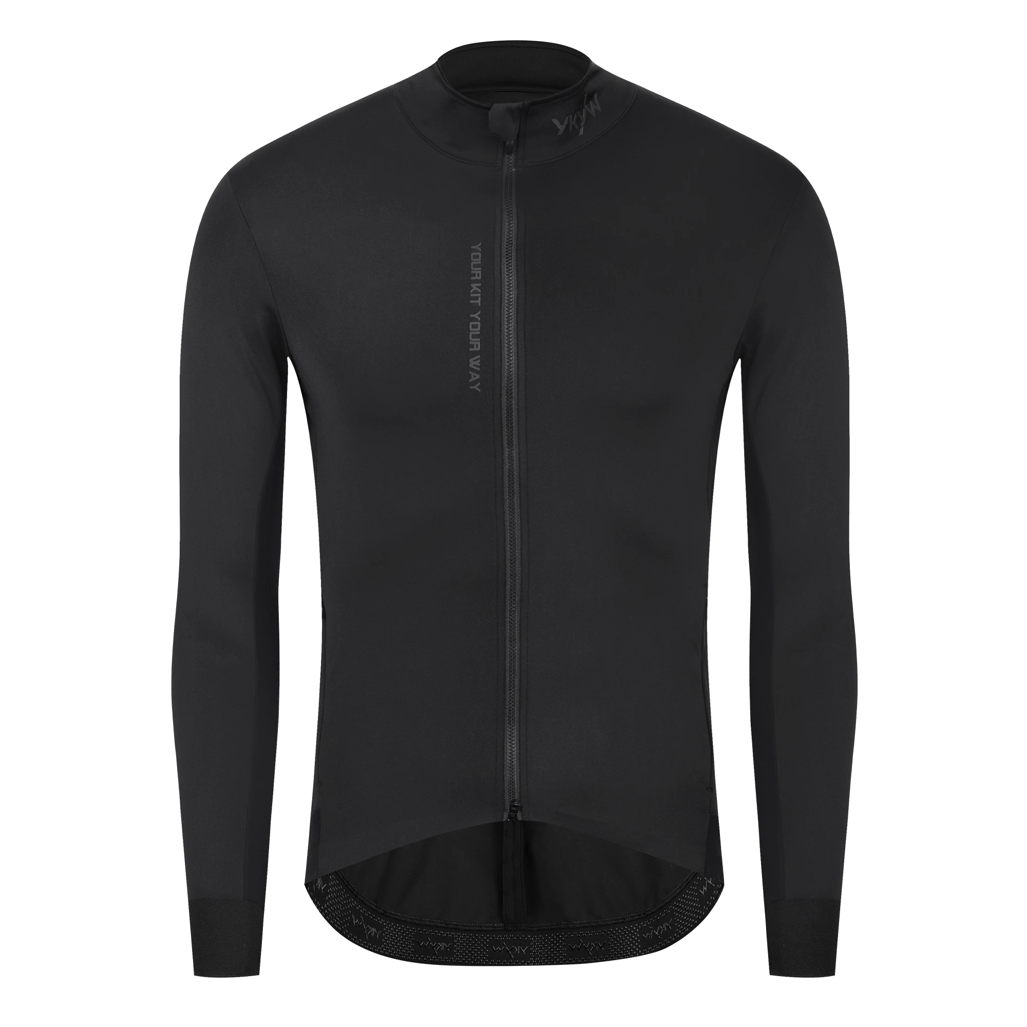 YKYWBIKE Herren Winter-Radtrikot Warme Rennrad-Jacke Dünnes Weiches Fleece Atmungsaktive MTB-Fahrradbekleidung – Detail 5