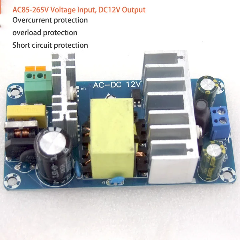 2pcs New 12V8A (100W) Isolated Switch Power Supply Module AC220V turn-DC12V Buck Step-Down Module 12V(C7B1) Special Wholesale