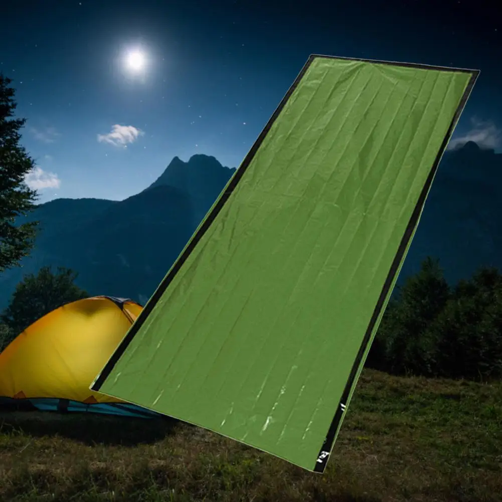 1pc Disposable Camping Sleeping Bag Aluminum Film Emergency First Aid Blanket Windproof Thermal Sleeping Bag Survival Blanket