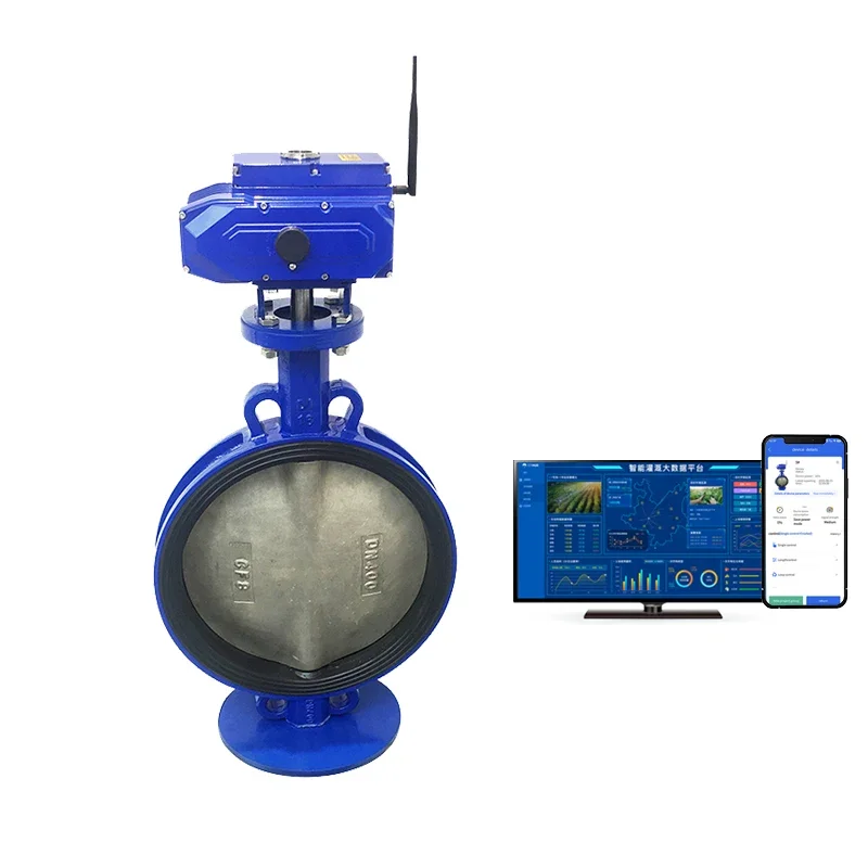 IoT LoRa/4G App Web Control intelligent part-turn electric actuator electric rotary quarter turn motor actuator butterfly valve