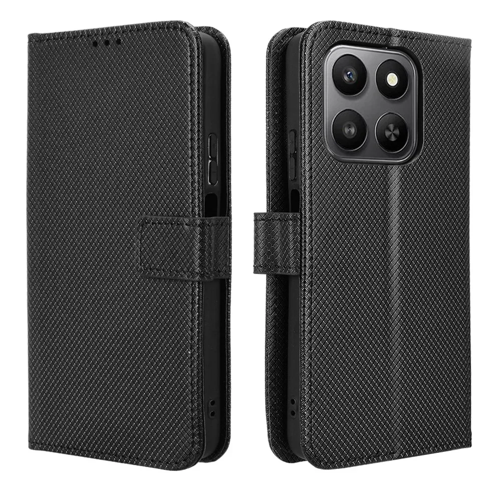

Auroras For Honor 400 Smart 5G Flip Leather Cover Diamond Texture Magnetic Stands Case For Honor 400 Smart 5G Wallet Casing
