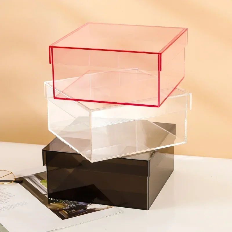 

Акриловая цветная коробка для хранения, подарочная коробка, настольная организация