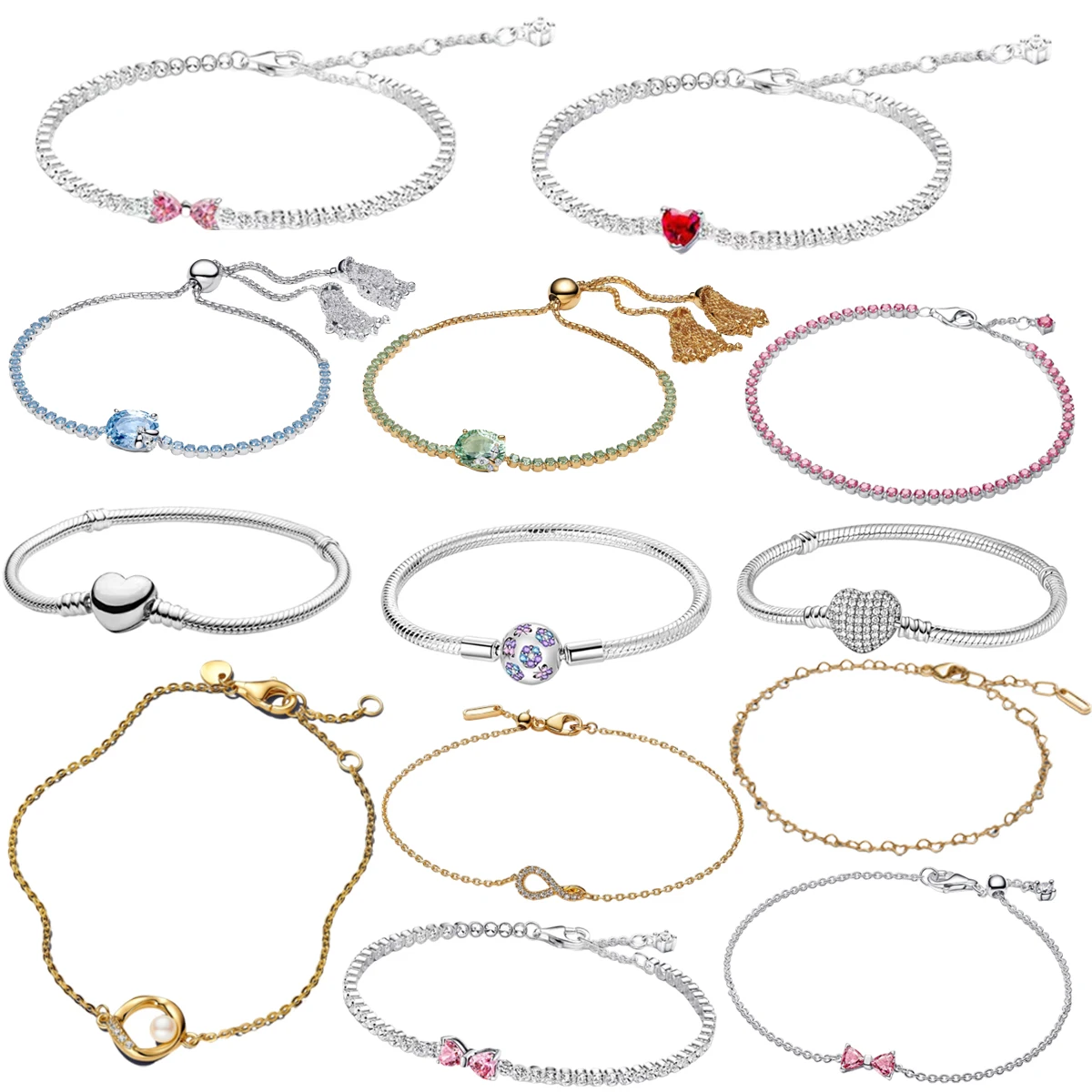 Nueva pulsera original de Plata de Ley 925 con forma de corazón y mariposa y flor a la moda, regalos exquisitos de joyería para cumpleaños para mujer