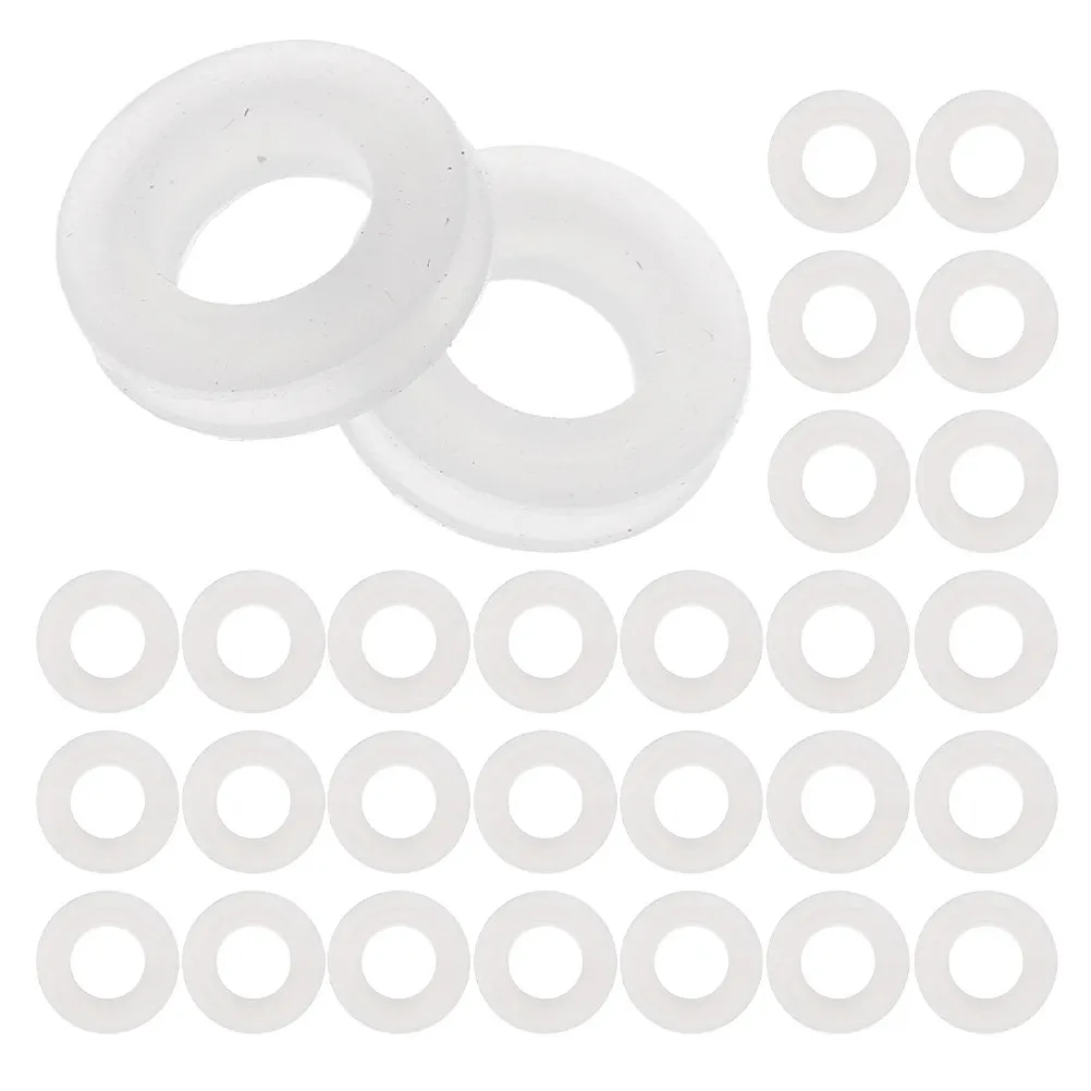 50Pcs Sensitive Ear Clip Pads Anti-Allergy Silicone Circle Earring Backs Small Spacer Beads for Studs Droopy Ears Jewelry