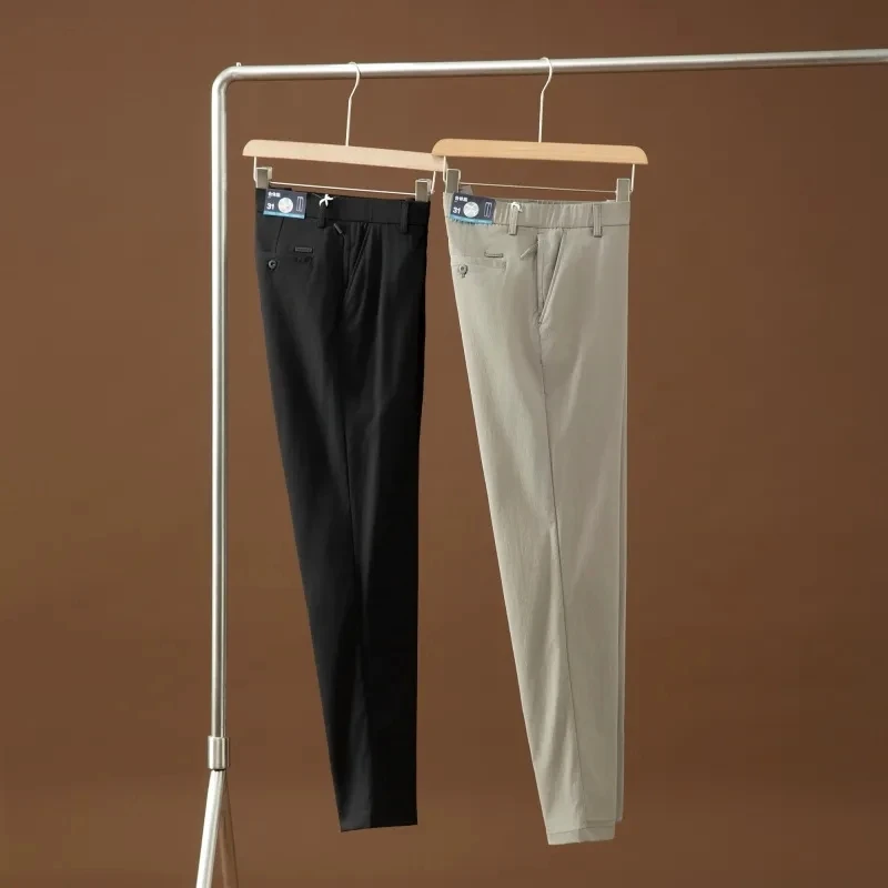 

Легкие дышащие мужские повседневные брюки для поездок на работу, прямые брюки, эластичные четырехсторонние универсальные весенне-летние Faion Ci Sle