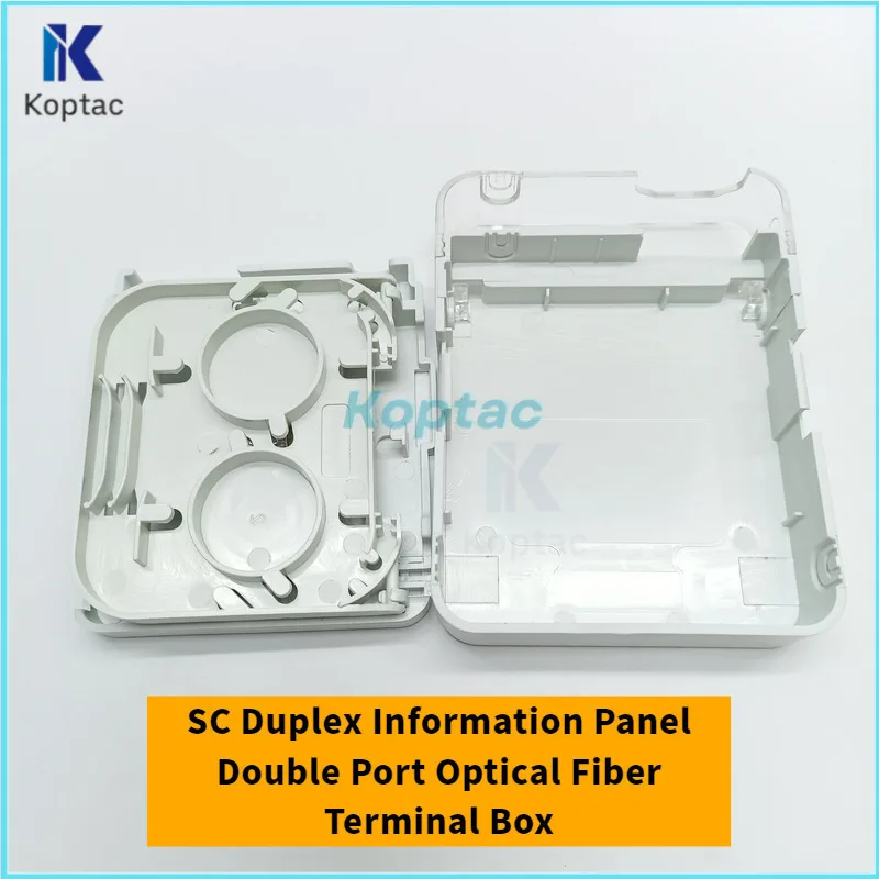 10Pcs/Lot  SC Duplex Information Panel Double Port Optical Fiber Terminal Box FTTH