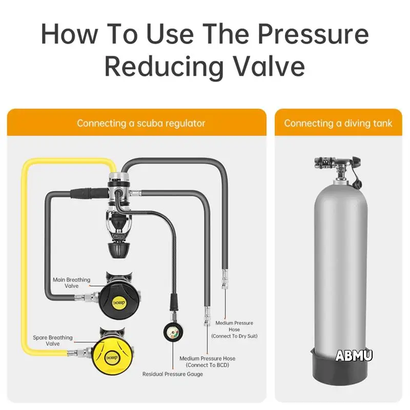 

Advanced Scuba Diving Regulator With First And Second Class 5-Port Reducing Valve For Professional Divers