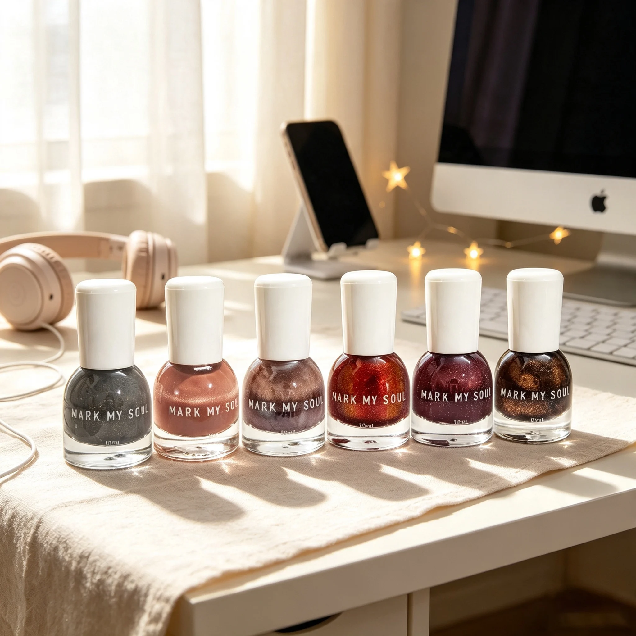 6Pcs Rich Cherry Red Magnetic Cat Eye Nail Polish Set, MARK MY SOUL No  lamp Nail Polish S109/S133/S134/S90/S147/S168, Quick Dry