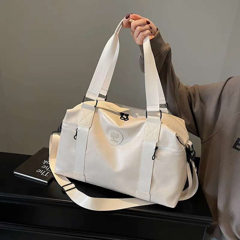 

Ретро-сумка из искусственной кожи однотонного цвета, женская водонепроницаемая вместительная сумка для путешествий, сумка через плечо, дорожная сумка