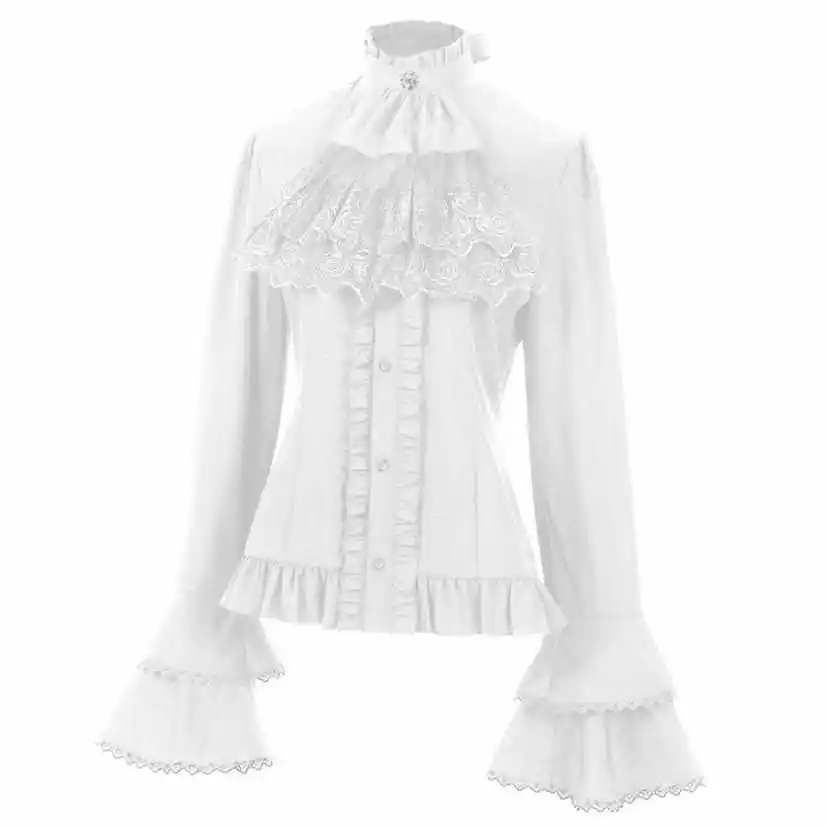 Women's Pleated Shirt Halloween Medieval Performance Costume Chinese Stage Performance Traditional Ethnic Women's Fashion