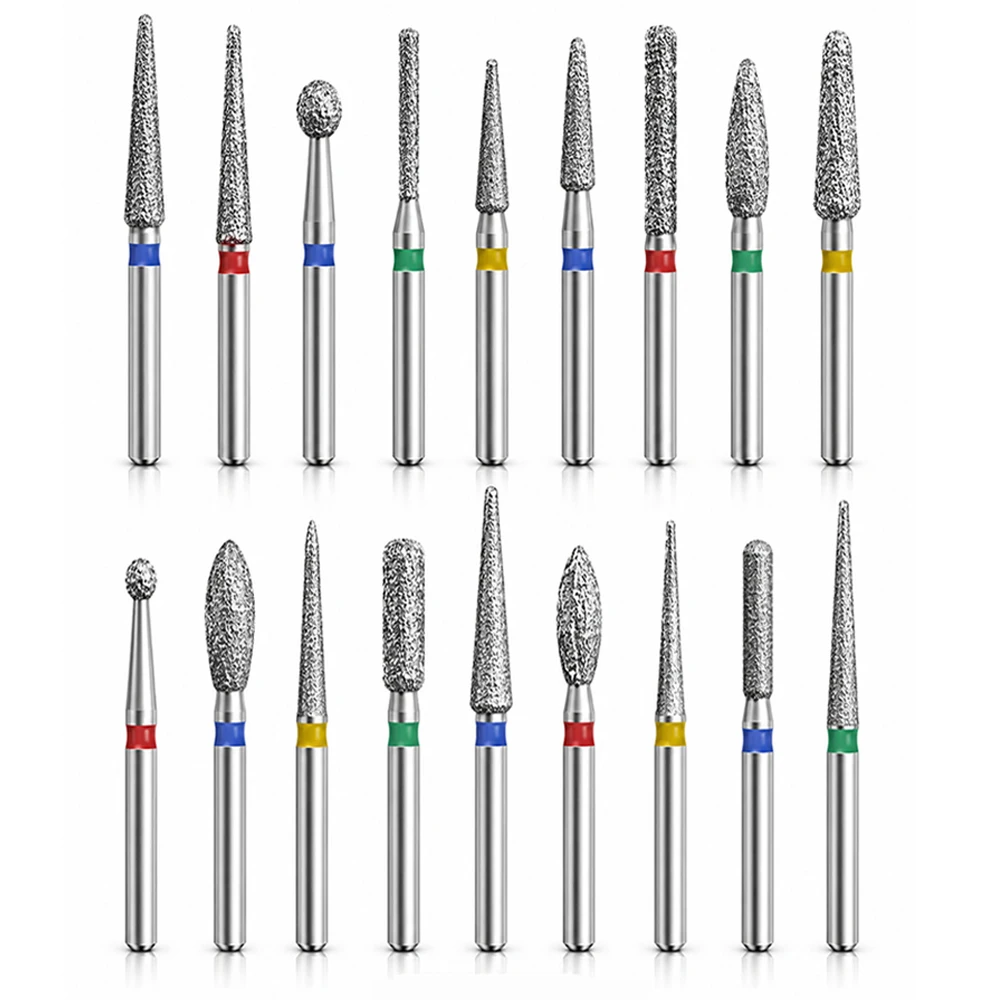 50Pcs Laboratory Diamond Burs FG 1.6mm Shank Precision Rotary Grinding Bits C/M/F/EF Laboratory Refinement System