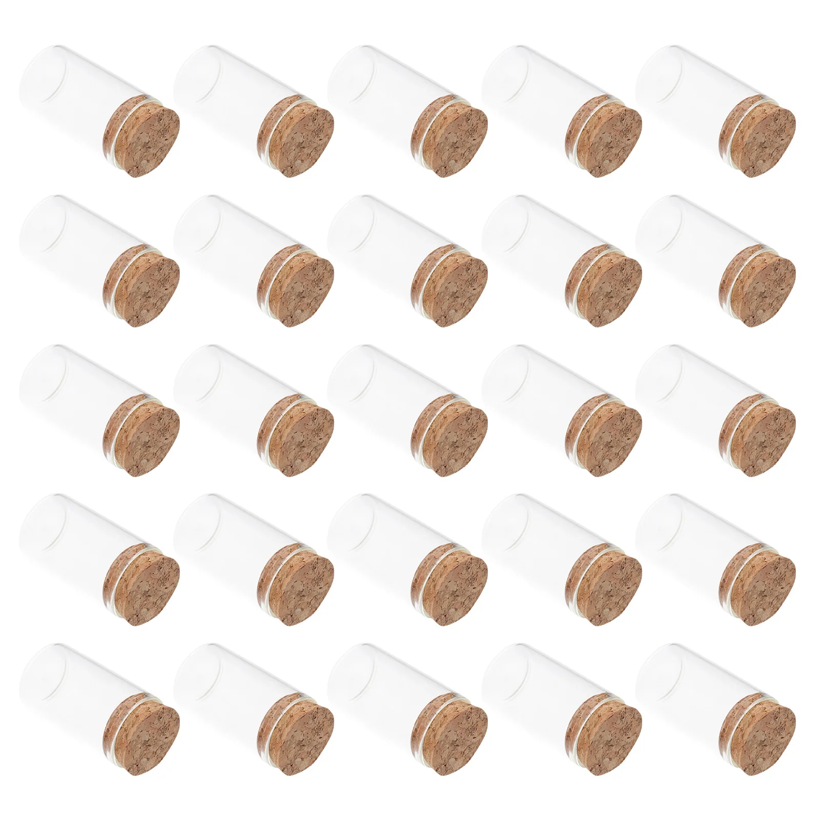 

25Pcs Mini Glass Bottles with Cork Plug Transparent Wish Jars 3x5cm for DIY Gifts Home Party Storage Mini Wish Bottle