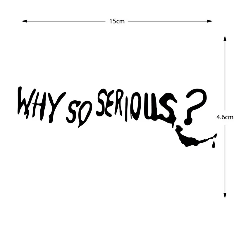 AliExpress anlyxi Why So Serious Decals Bicycle Motorcycle Stickers Car Reflective Stickers Personality Creative Letters Decorative Lamp Vinyl