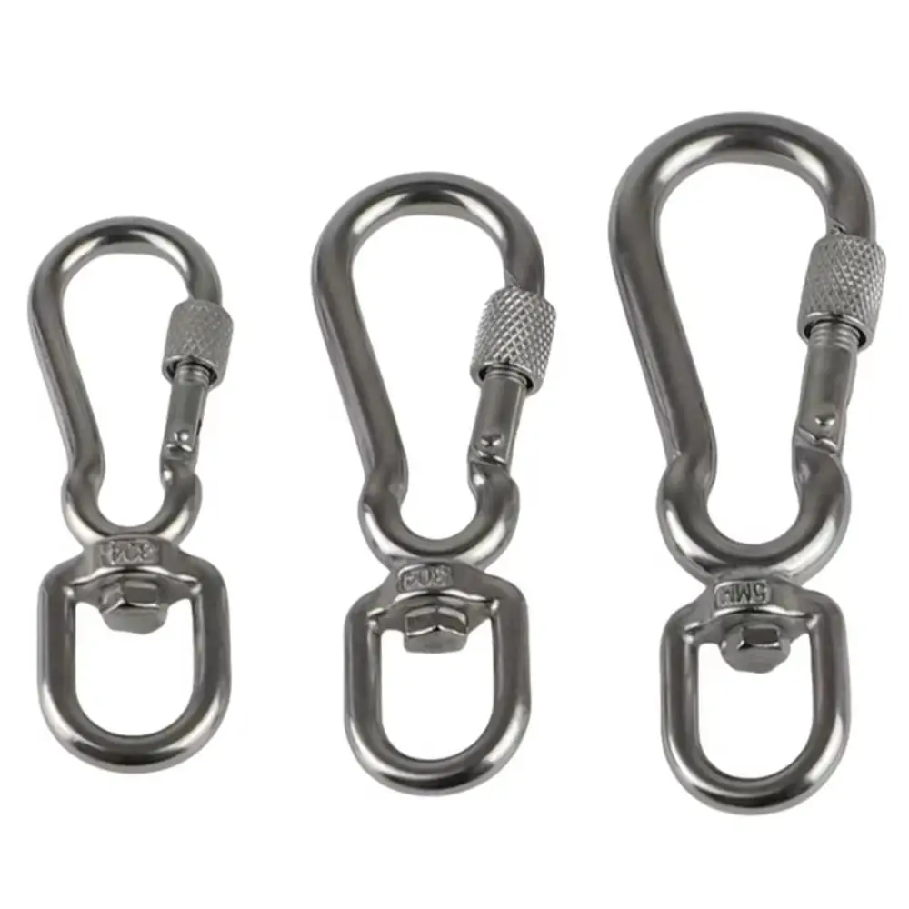 

2Pcs 304 Stainless Steel Dog Leading Carabiner Clip Heavy Duty Quick Release Dog Leashes Clasp Snap Hooks Multipurpose