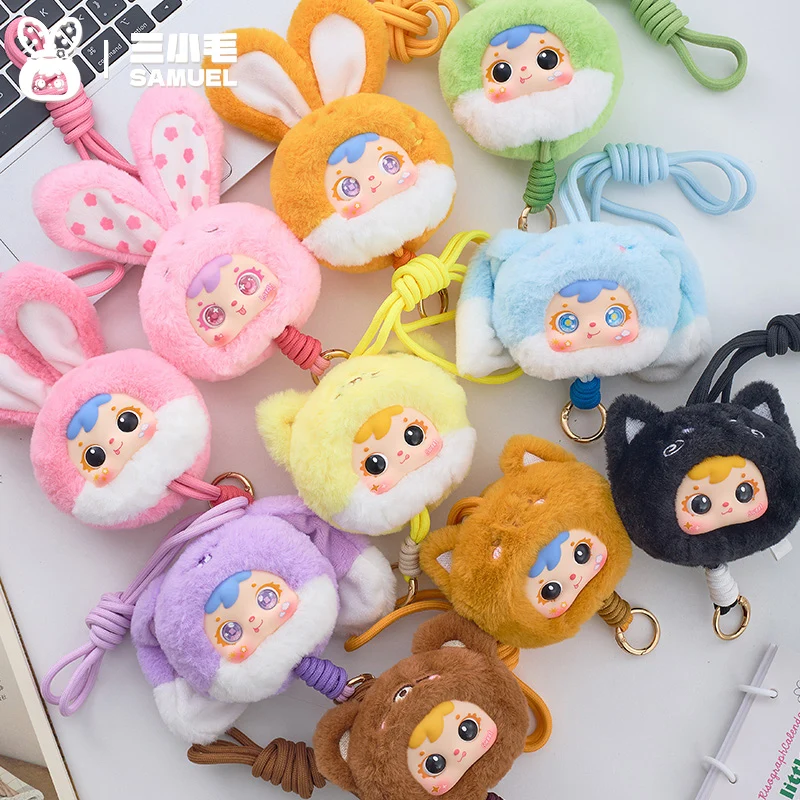

Genuine Samuel Mobile Phone Pendant Bag Plush Lanyard Blind Box Desktop Ornaments Plush Doll Surprise Birthday Gift.