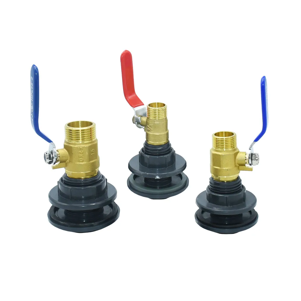 

1000 Liter IBC Tank tap adapter 1/2 3/4 1 inch Thread Connector Brass Tap Rainwater Collection Bucket Connector Fitting