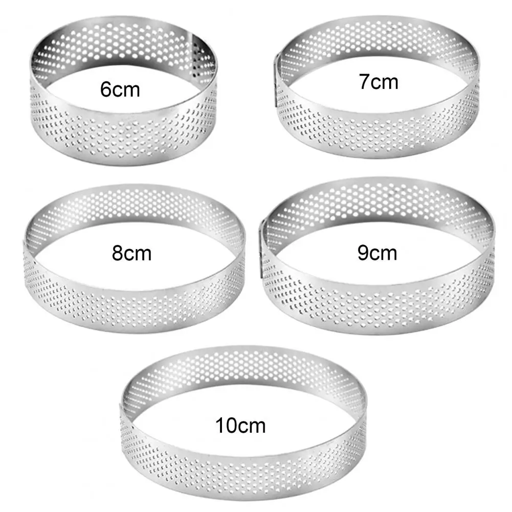 Useful Tart Circle Mold  Corrosion Resistance No Deforming Dessert Mold  Round Cake Ring Baking Mold