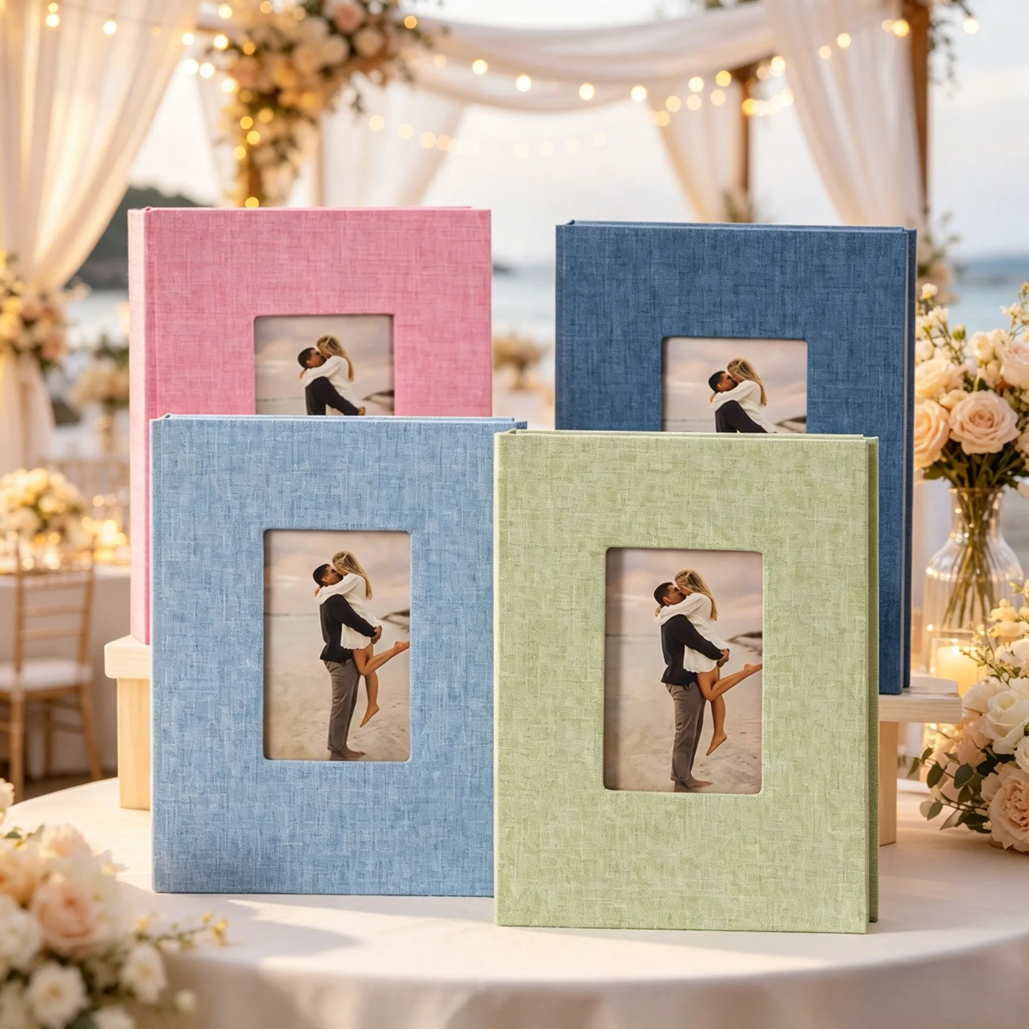 Linen Photo Album Holds 52pcs 10