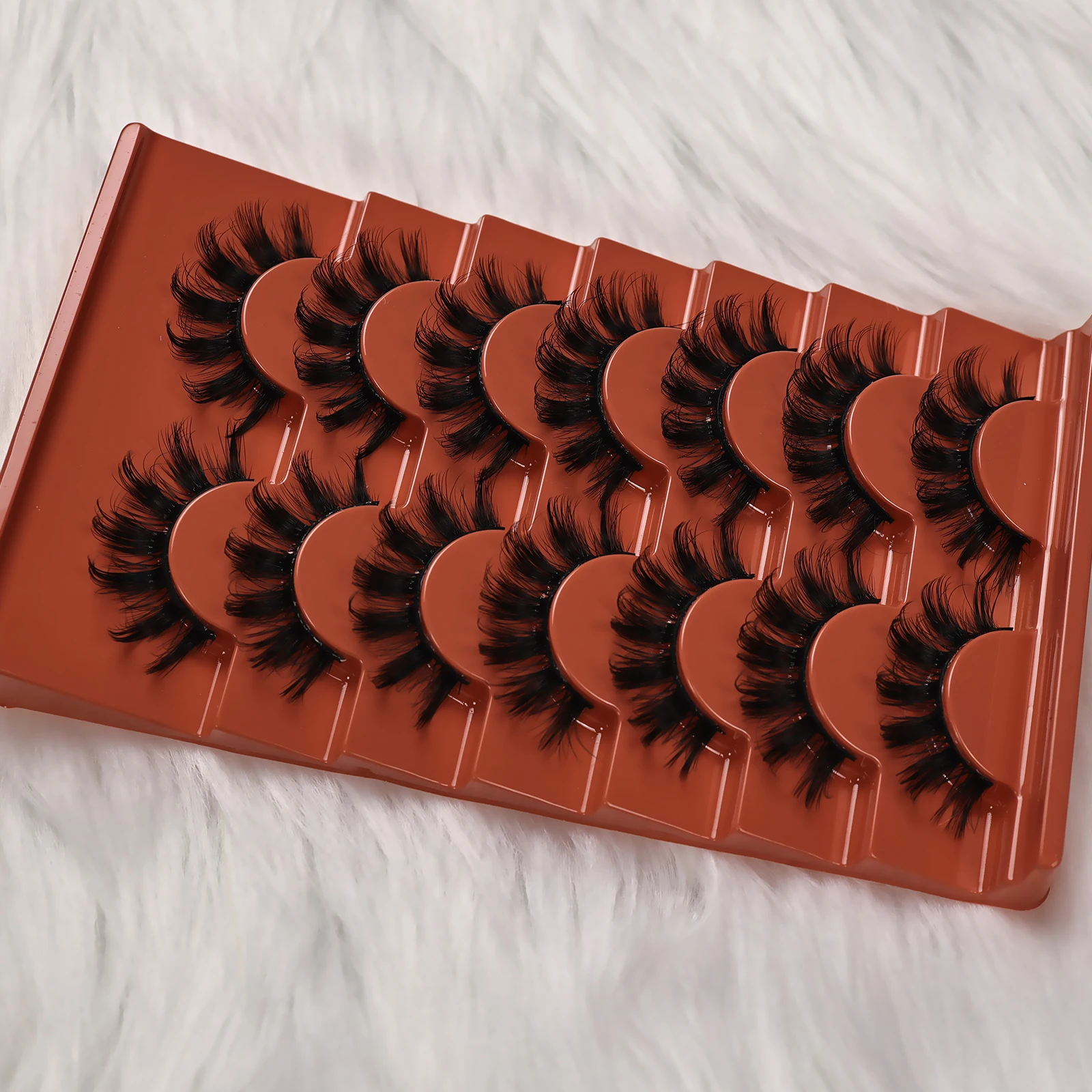 7 أزواج من الرموش الصناعية الفوضوية ثلاثية الأبعاد، من المينك الصناعي الناعم القابل لإعادة الاستخدام، مثالية للحفلات/المكياج الجريء اليومي