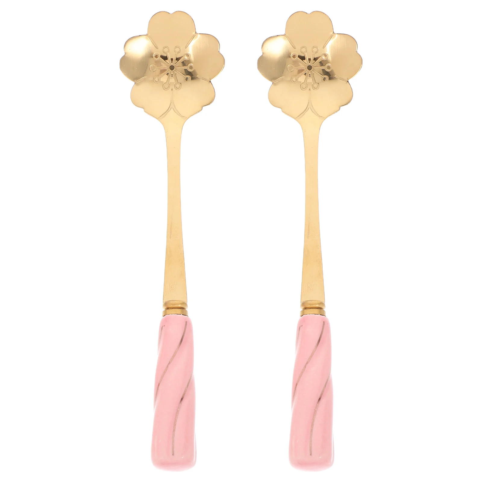

2 Pcs Dessert Spoon Appetizer Spoons Japanese-style Cute Coffee Stainless Steel Cutlery