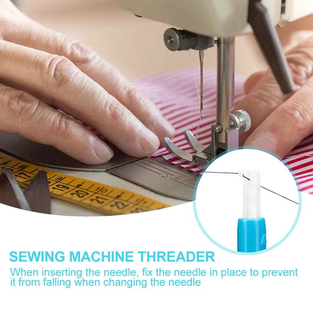 

4 Pcs Sewing Machine Automatic Needle Threader Plastic Home Stitching Tool for Portable DIY White Elder