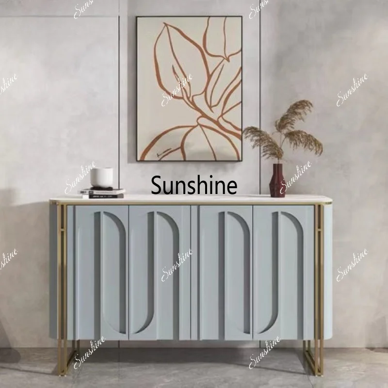 Nordic Italian entrance cabinet villa is opposite the door, living room wall paint