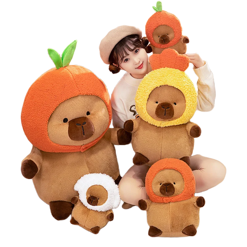 

Plush Cartoon Lead Set Capybara Toy Series High Quality All Set Stuffed Lucky Fruit Home Decor Birthday Gift Anime Creative Doll