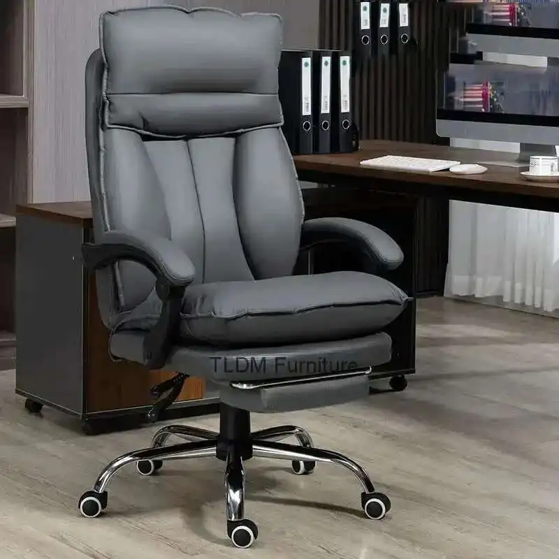 

Executive Office Chair Leather Fix Swivel Massage Chair Design Headrest Handle Cadeira Para Computador Decoration Accessories