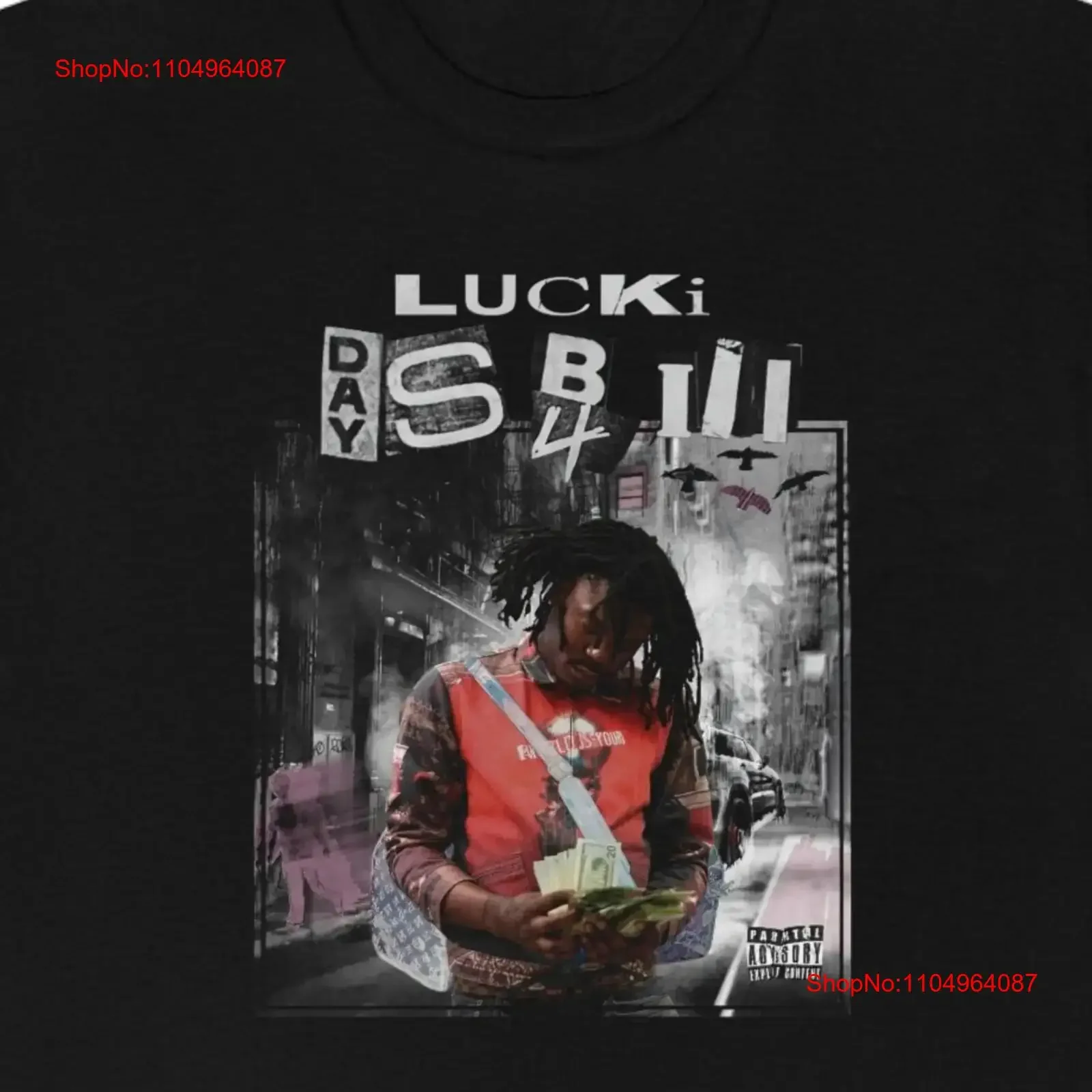 

Футболка LUCKI Days B4 III Album Merch Before 3, винтажный стильный модный дышащий топ для повседневной носки, растянутый