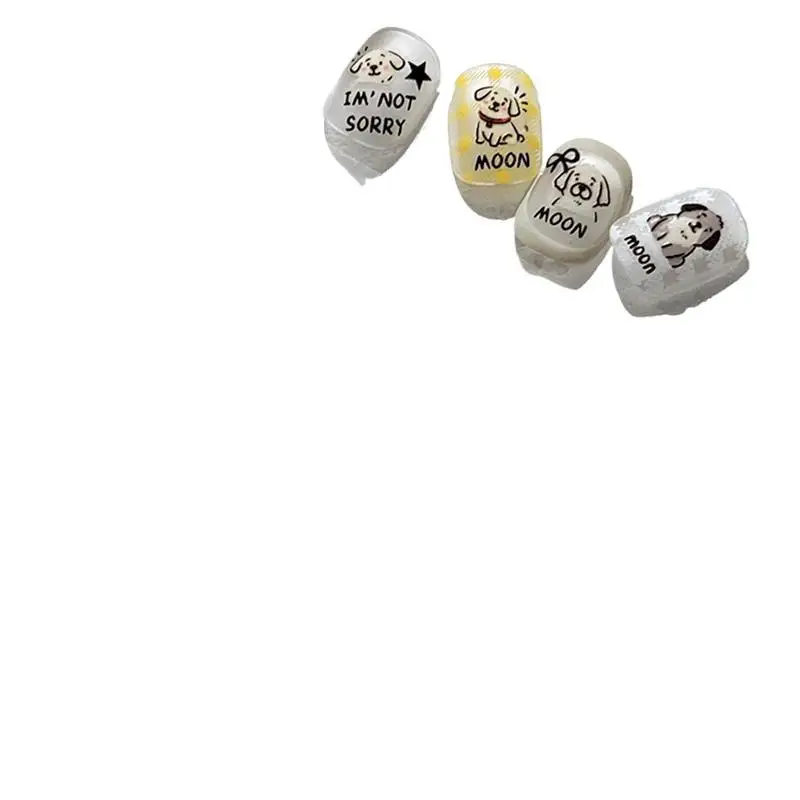 مسمار ملصق جميل الكلب القط الحيوان الأرنب لينة تنقش الإغاثة ذاتية اللصق مسمار الفن ملصقات جرو وكيتي مانيكير الشارات