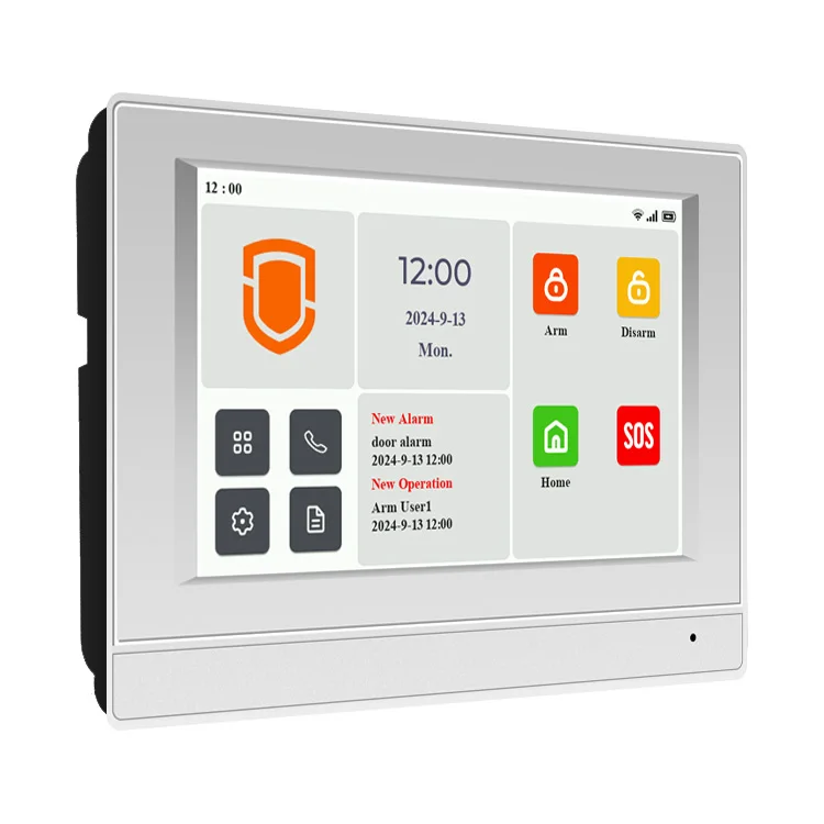 Wolf-Guard 7 pouces couleur IPS affichage WiFi + 4G GSM SMS Tuya vie intelligente sans fil système d'alarme de sécurité anti-cambriolage à domicile