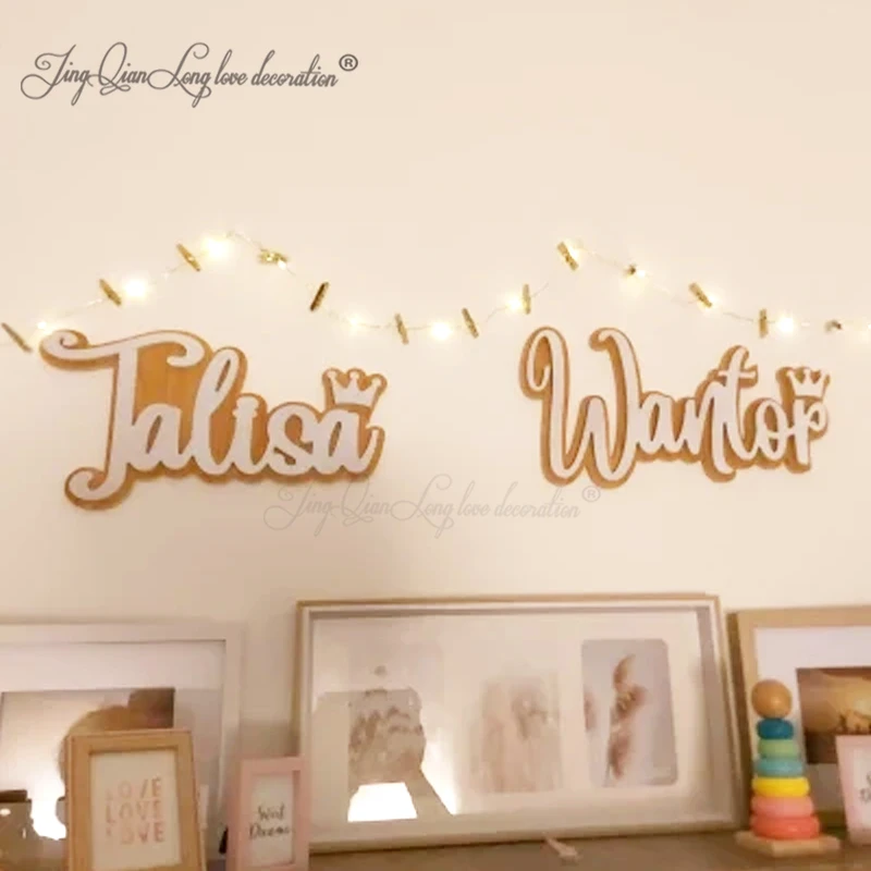 Custom Name Sign Personalised Wooden Name Sign for Nursery Decor Baby Nursery  Wooden letters