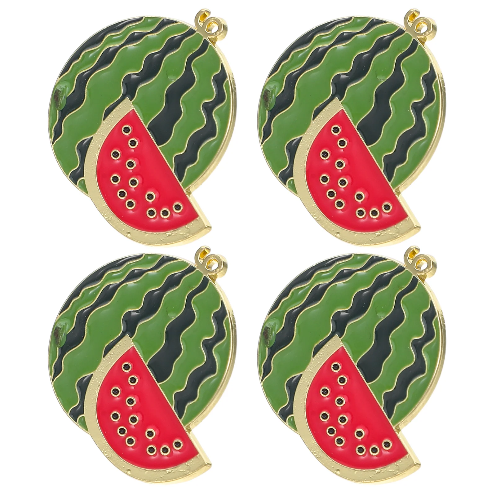 

4Pcs Watermelon Brooch Fashion Cartoon Alloy Pins Women Men Jacket Dress Sweater Hat Backpack Party Favors Modern Brooches
