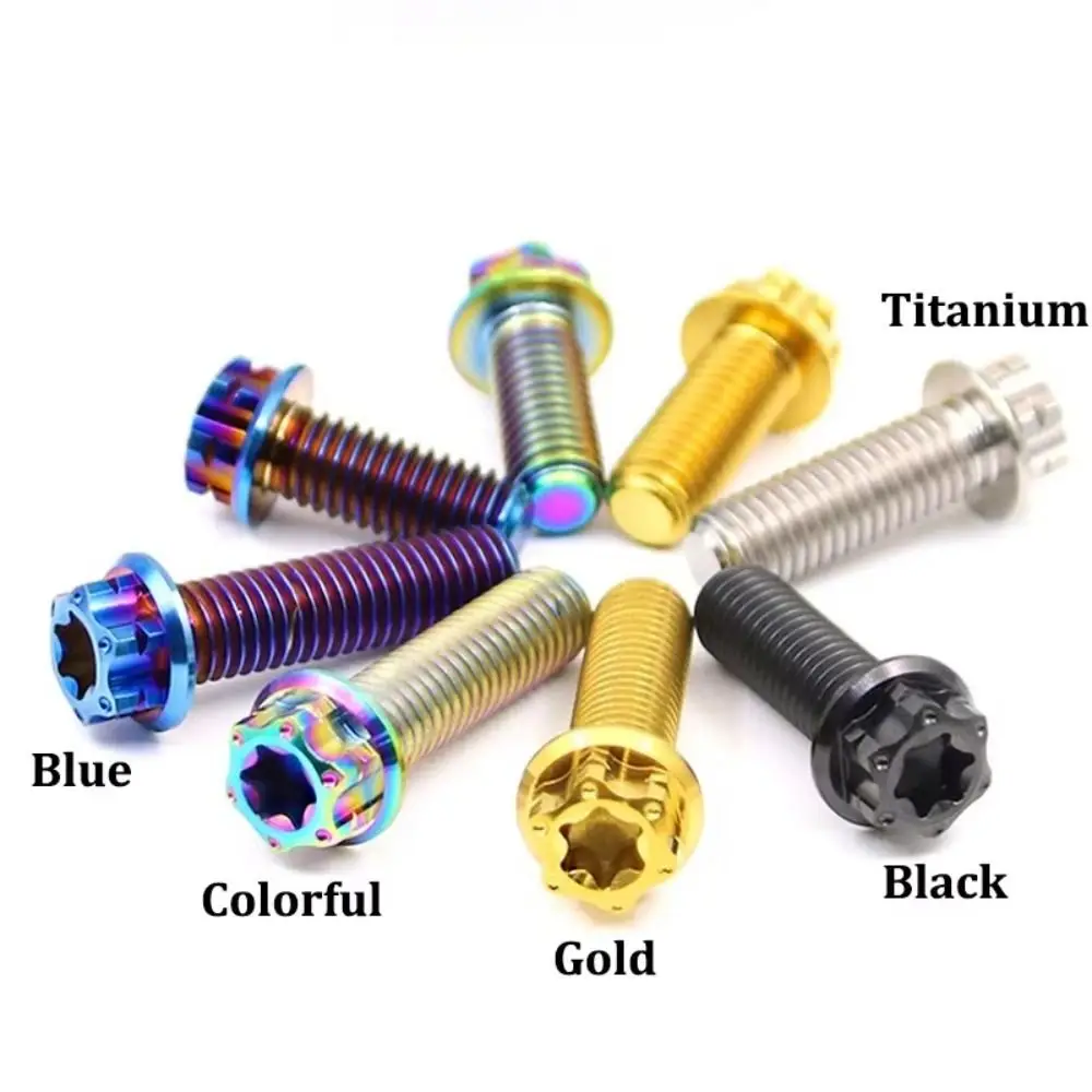 Rust Resistant GR5 Titanium Alloy Flange Torx Bolt M6 Multi Colors Motorcycle Fastener Fairing Bolt